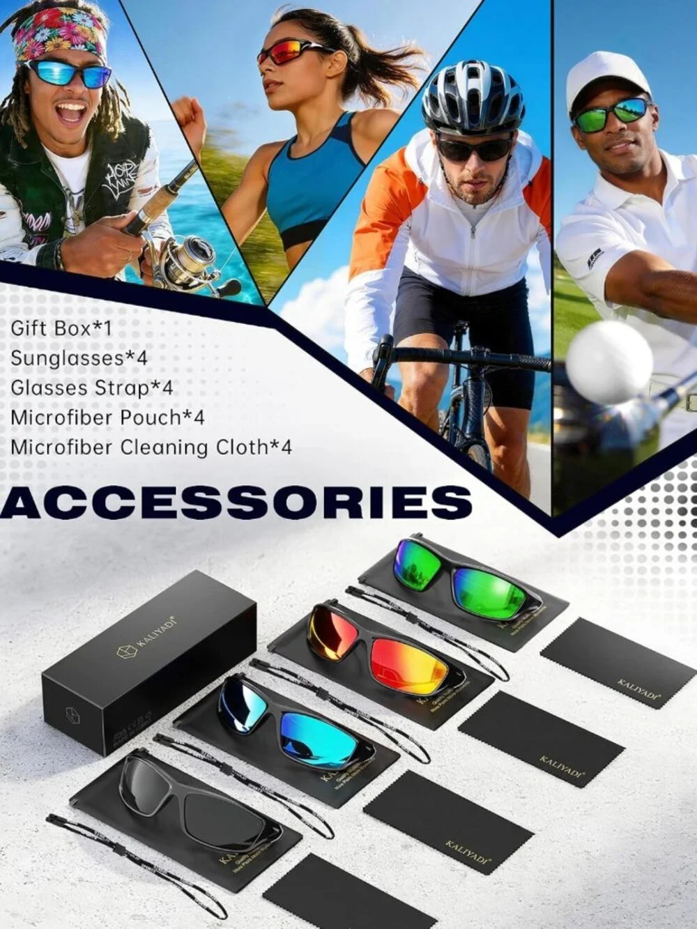 Polarized Sports Sunglasses for Men - UV400 Protection for Fishing, Driving